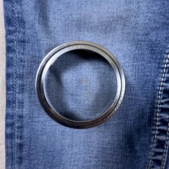 Vintage Y2K Miss Me Skinny Jeans 27 | Embroidered Angel Wing Rhinestone Denim - Picture 9 of 16